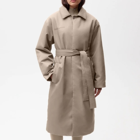 Pangaia Trench Coat. Size M. Color Taupe. New. - Picture 2 of 4